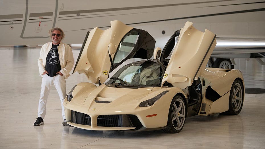 Sammy Hagar in front of his Ferrari