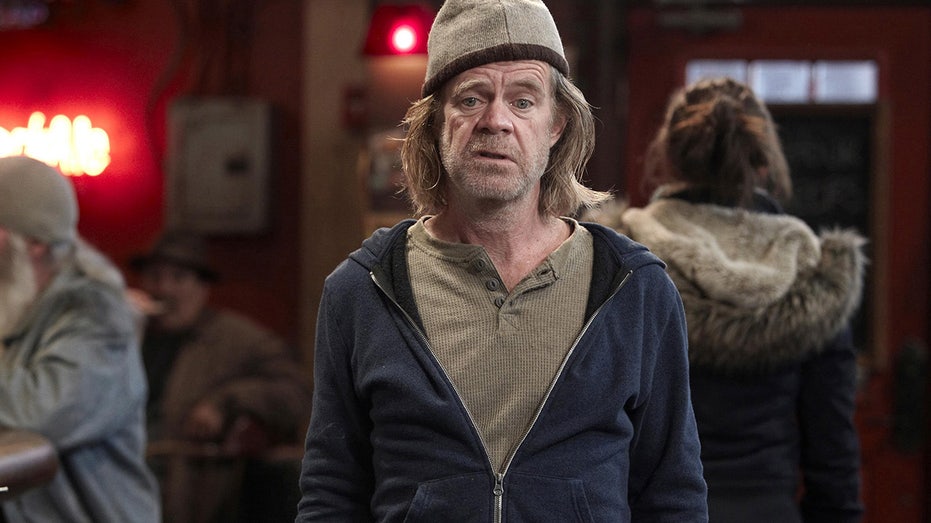 William H. Macy in character as Frank Gallagher