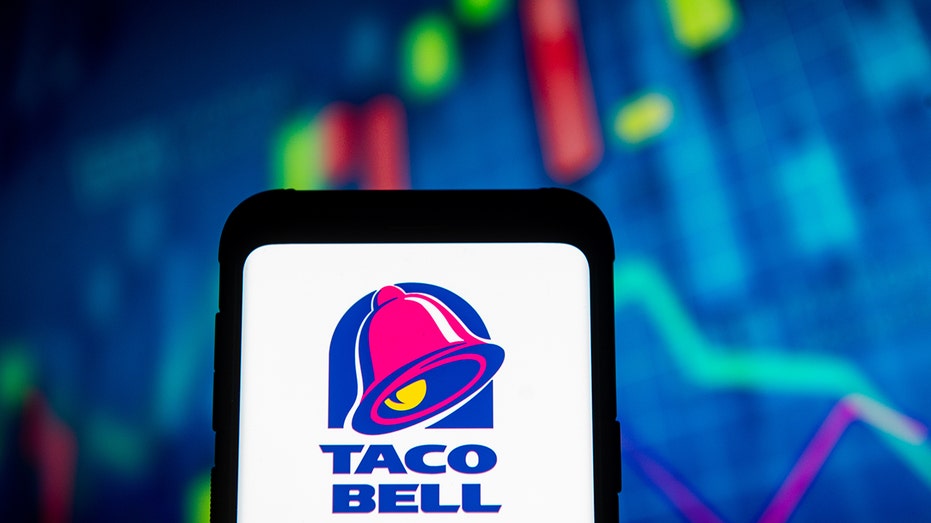 Taco Bell logo in front of business diagram