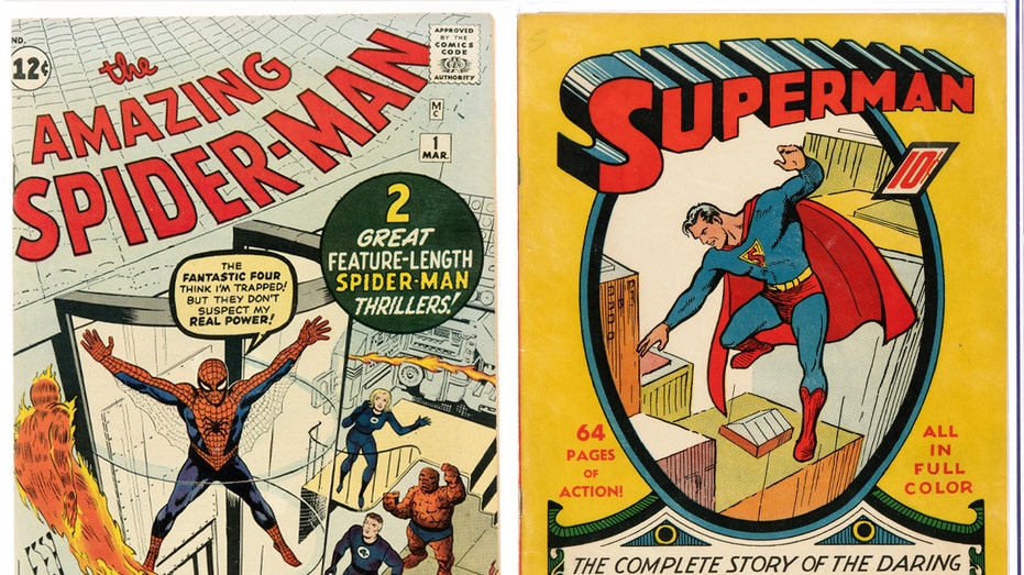 auction comics spider-man and superman