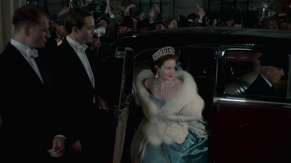 Claire Foy in the ballgown