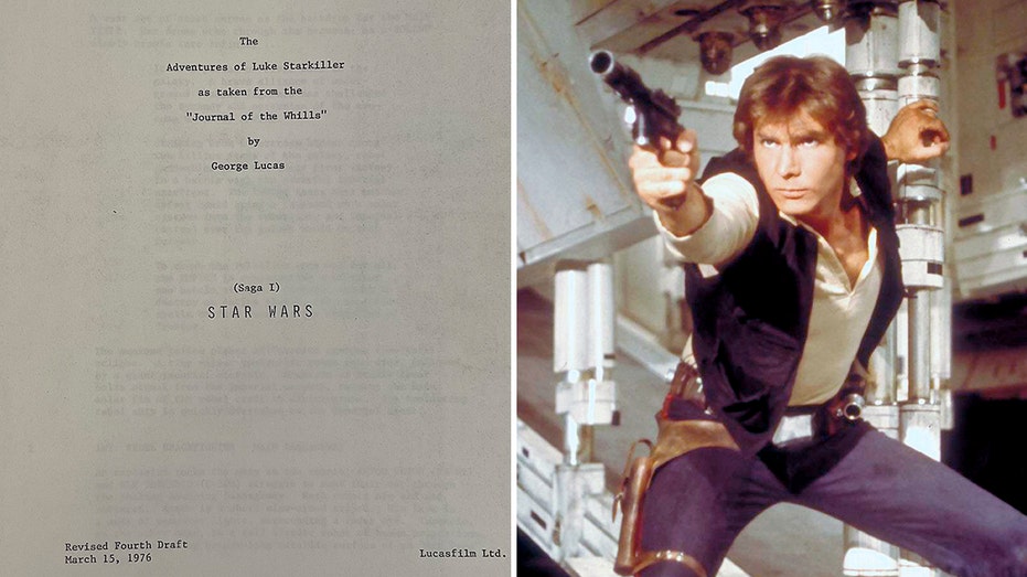 Star Wars script and Harrison Ford