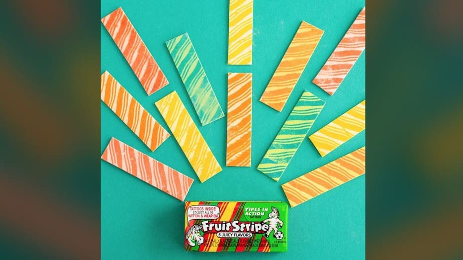 Fruit Stripe gum flavors