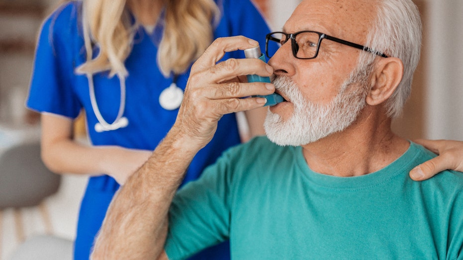 Man with inhaler