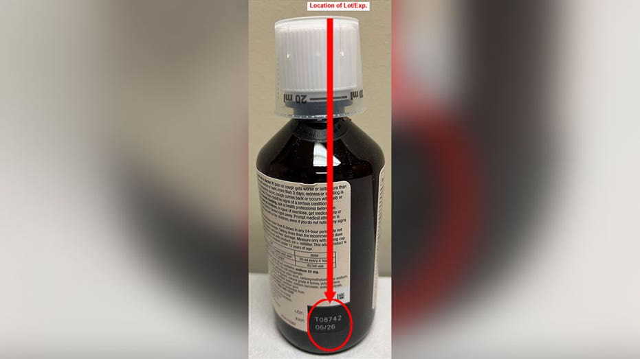 Lot/expiry of recalled Robitussin