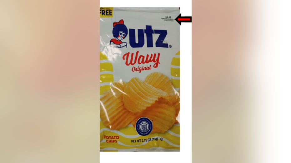 Utz wavy original front of bag