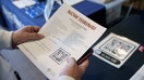 A job seeker attends a Veteran Employment and Resource Fair in Long Beach, California on Jan. 9, 2024.