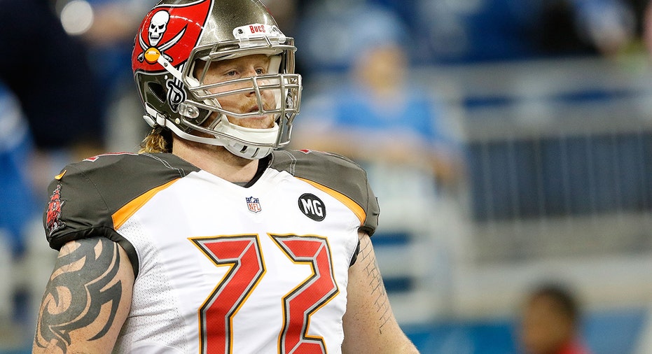 Bucs player Garrett Gilkey on field