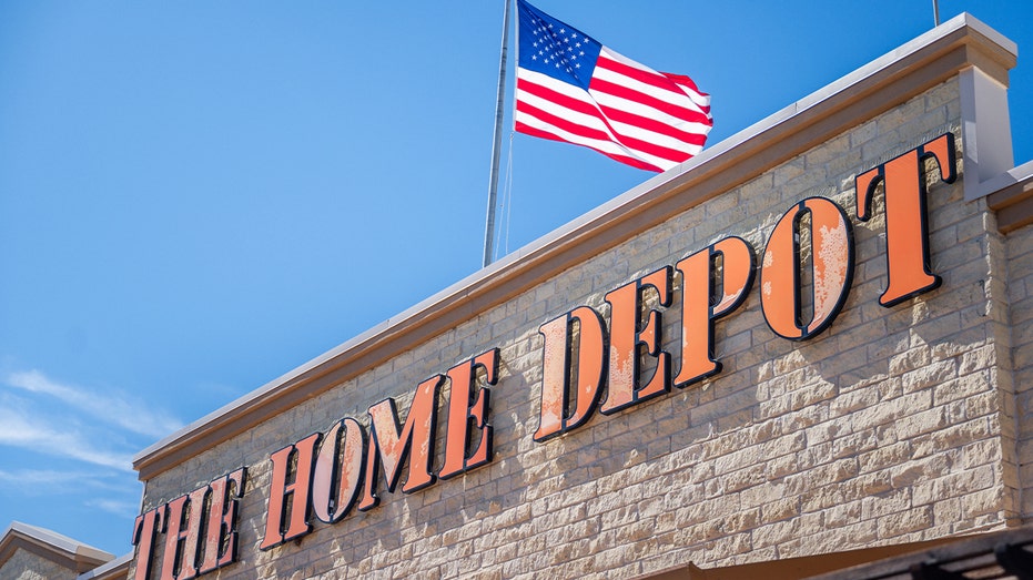 Home Depot logo on building
