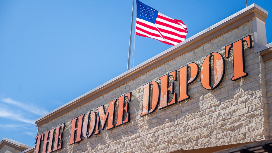 Home Depot logo on building