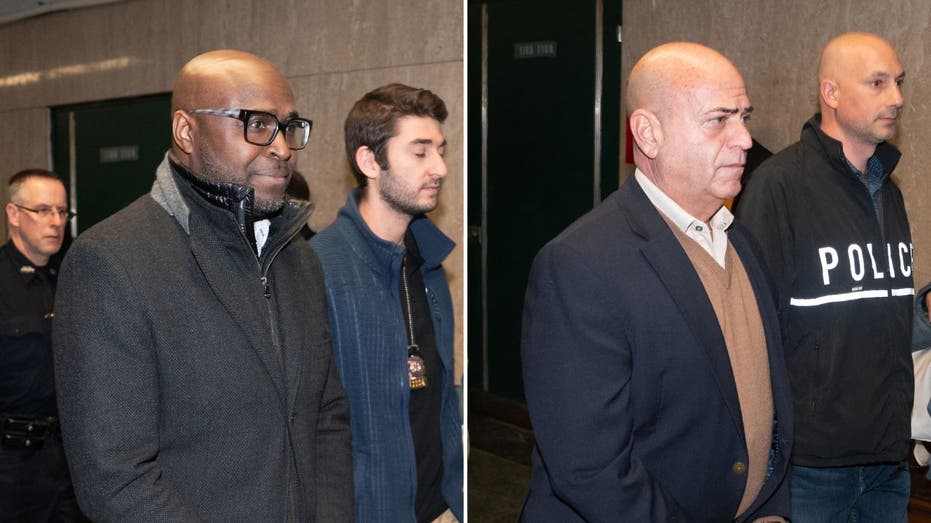 Kevin Stewart and Roy Galifi walk into a Manhattan Criminal Court courtroom Wednesday, Feb. 7, 2024 in Manhattan, New York. Manhattan 