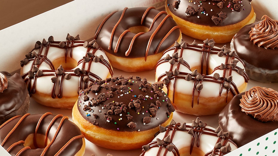 Chocolate Krispy Kreme donuts