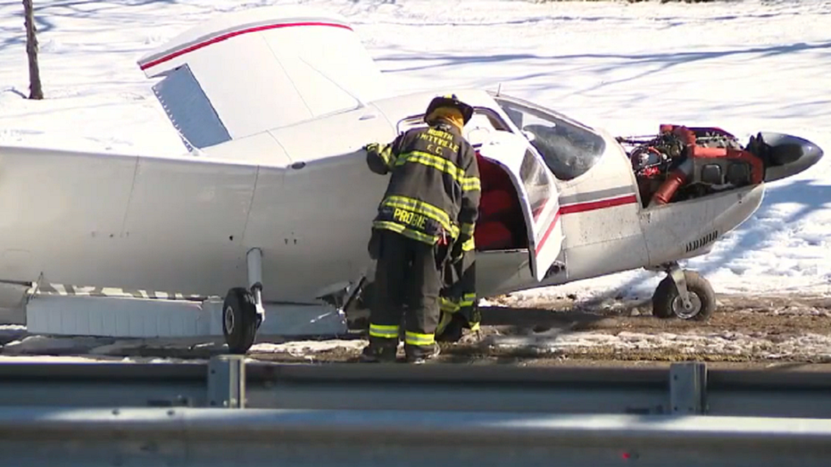 Small plane crash lands in New York