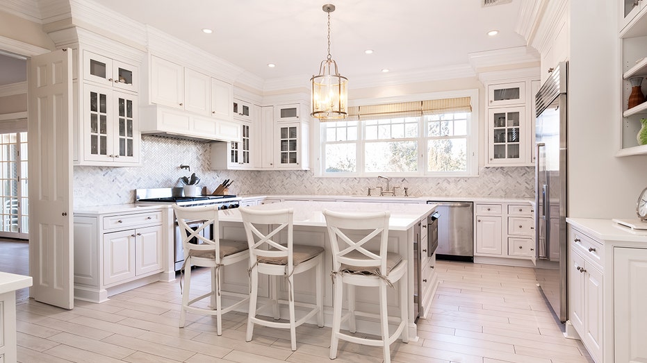 Interior of the Hilton family vacation home kitchen