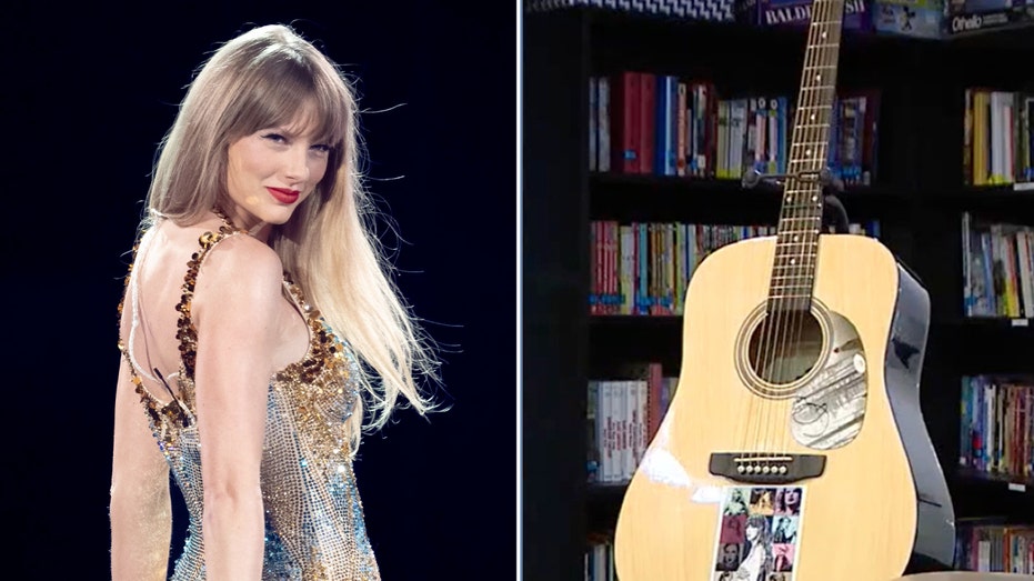 Taylor Swift and Eras Tour guitar split
