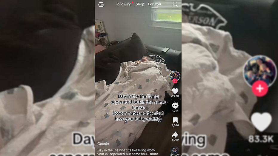 TikTok documenting living together after breakup