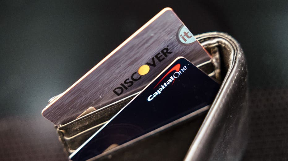 Capital One and Discover credit cards in wallet
