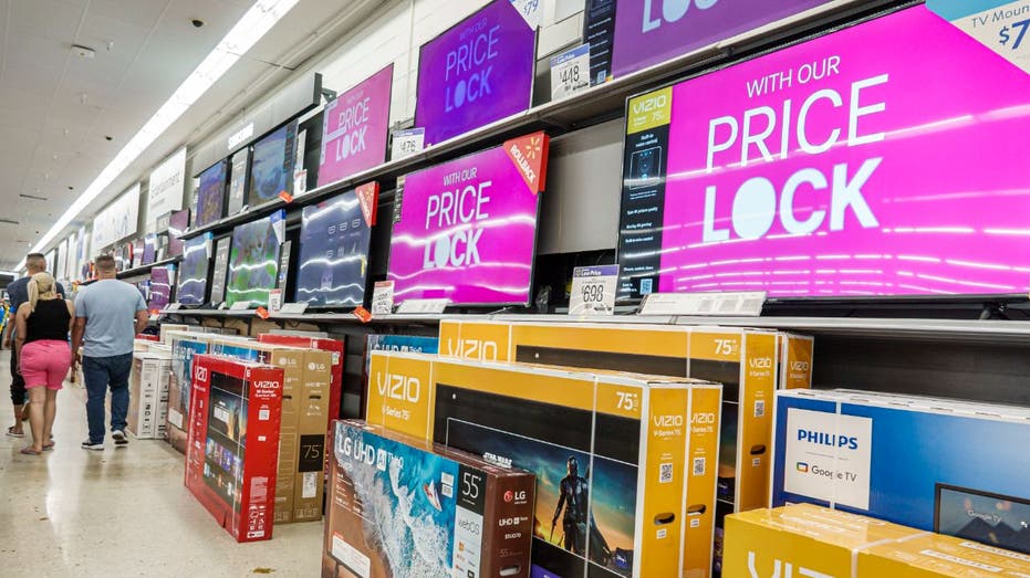 Vizio TVs for sale in a Walmart