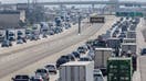 Afternoon traffic on I-15 looking South from Jurupa overhead bridge towards 60 freeway. I-15 on Wednesday, Jan. 31, 2024 in Ontario, CA.  - Fox Business News