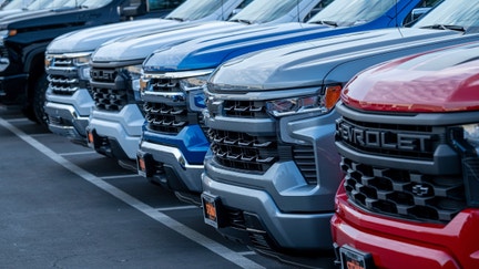 Chevrolet Silverado pick-up trucks at a dealership in Colma, California, US, on Friday, Jan. 26, 2024. General Motors Co. is expected to release earnings figures on January 30.  - Fox Business News