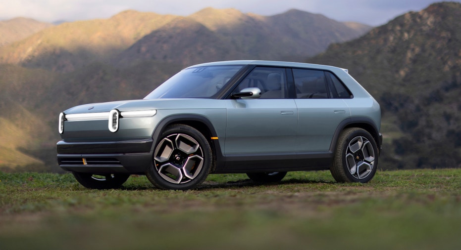 The exterior of Rivian's R3 electric SUV.