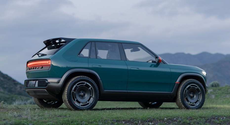 The exterior of Rivian's R3X electric SUV.