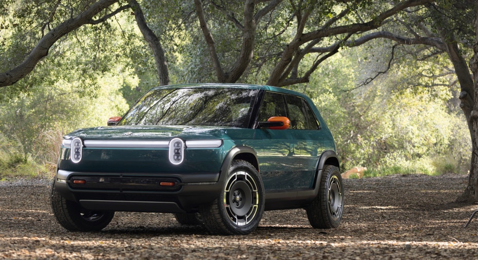 The exterior of Rivian's R3X electric SUV.