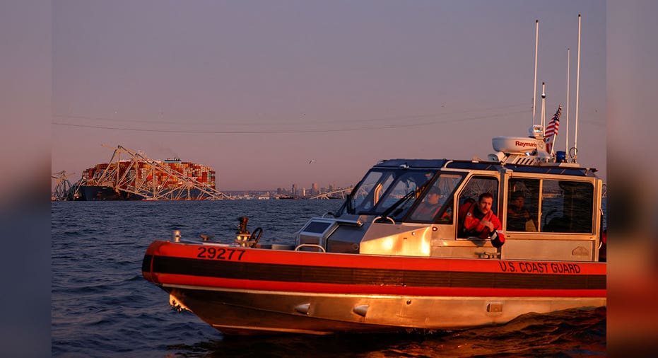 US Coast Guard vessel secures perimeter