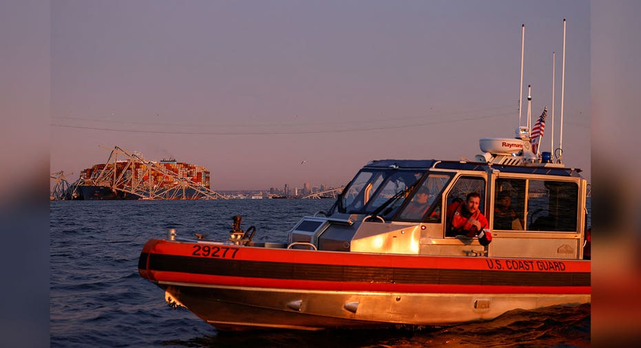 US Coast Guard vessel secures perimeter