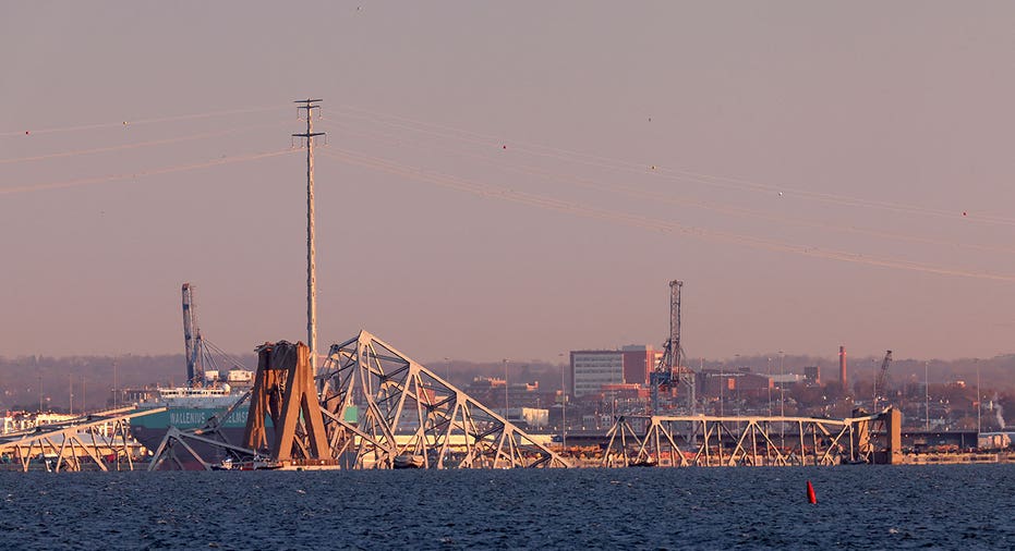 Francis Scott Key Bridge sits in Patapsco River