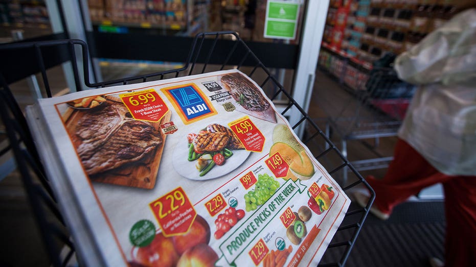 Weekly grocery flyer at ALDI