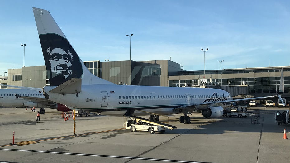 Alaska Airlines plane in Dulles