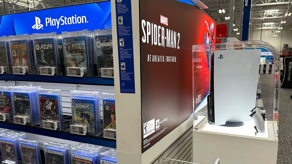 PlayStation console on display at Best Buy store