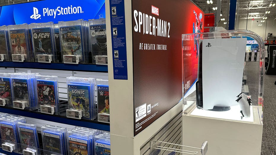 PlayStation console on display at Best Buy store