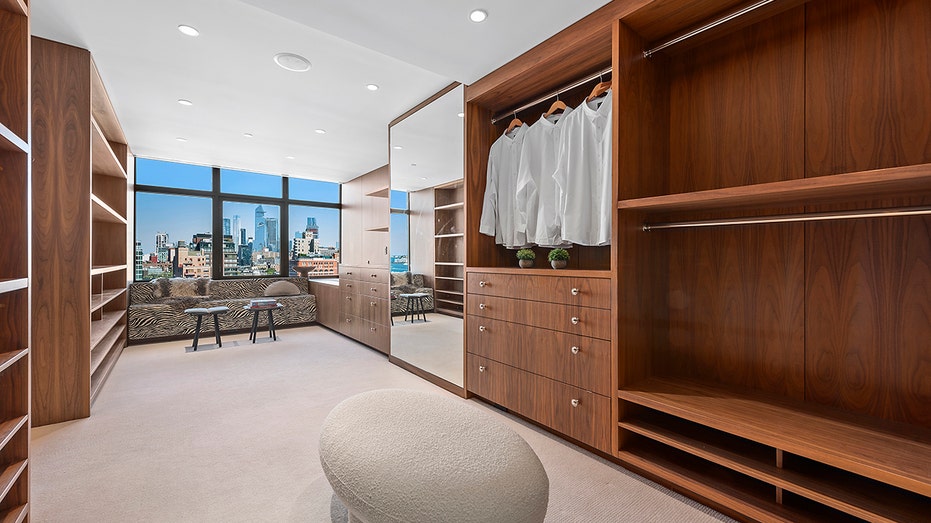 Walk in closet in the penthouse of the Olsen twin's penthouse