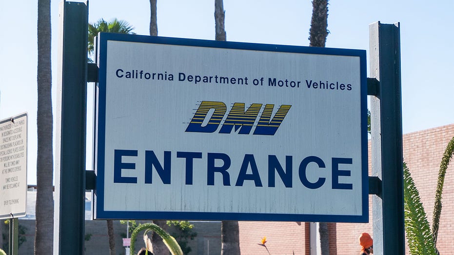 California DMV sign