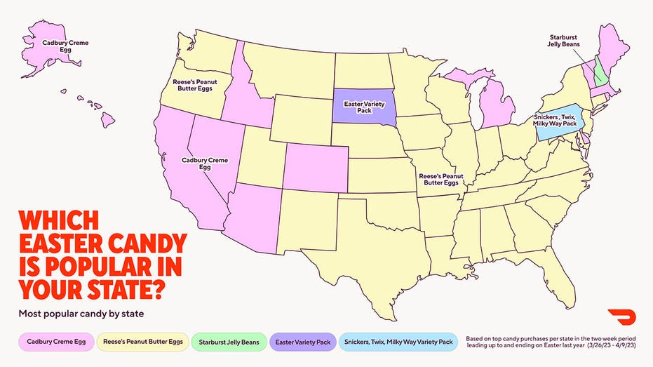 DoorDash Easter Candy by State