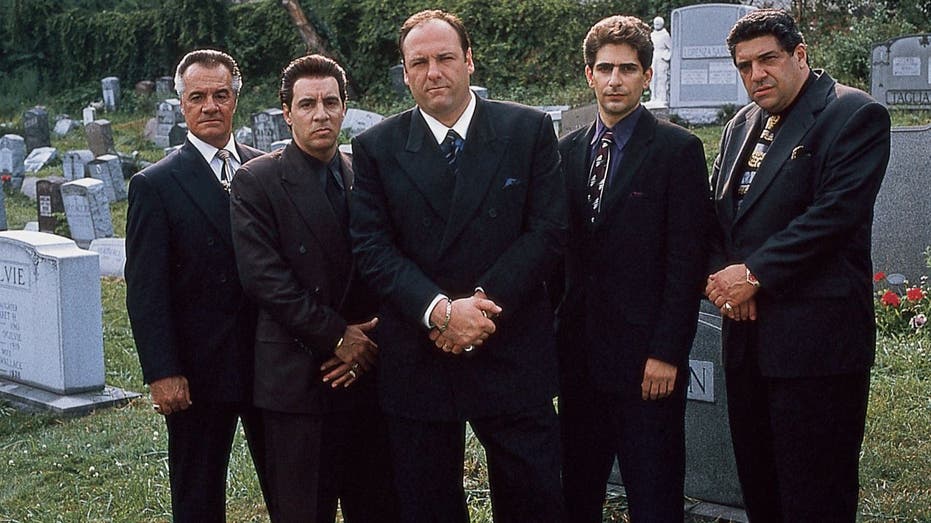 Sopranos actors during funeral scene