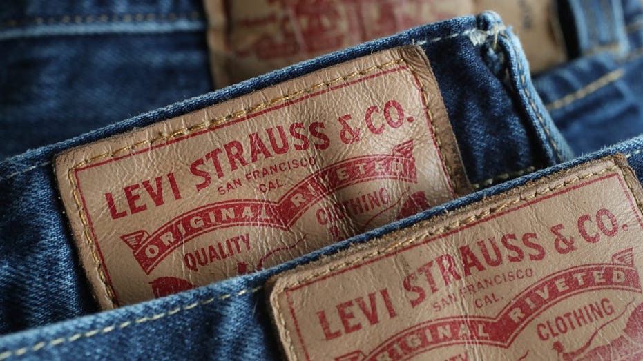Close-up of Levi jeans