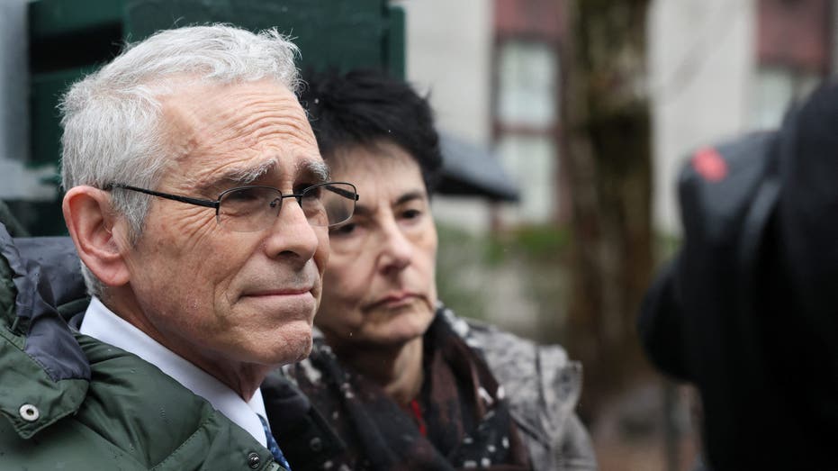 Joseph Bankman and Barbara Fried look connected extracurricular nan Federal Court aft nan sentencing of their son, FTX laminitis Sam Bankman-Fried, successful New York City connected March 28, 2024.
