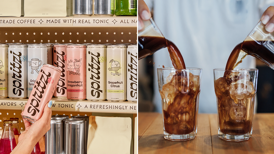 Spritzi on the shelf and coffee