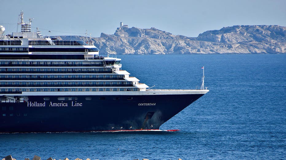 Holland America Line cruise ship in ocean