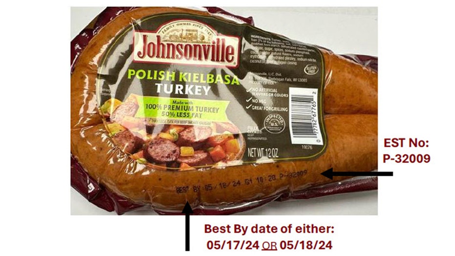 Recalled turkey kielbasa sausage