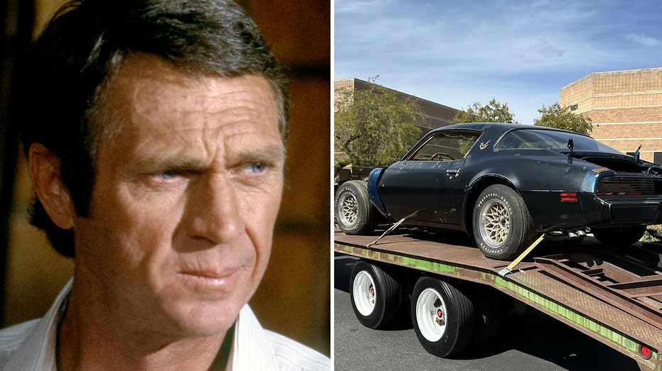 Steve McQueen and the Pontiac car