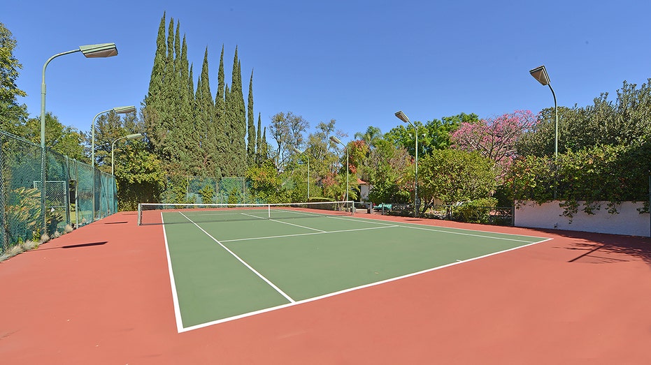 Tennis court view at Richard Pryor's home