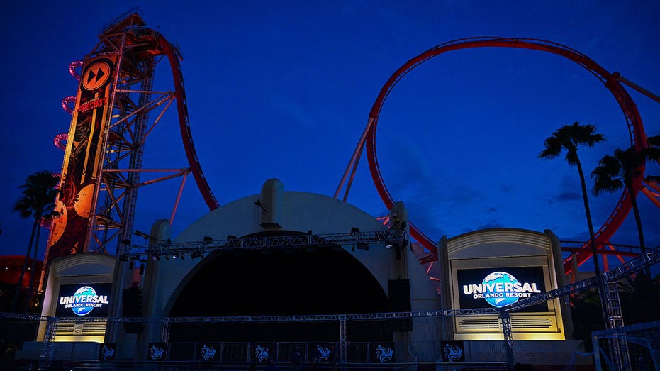 Rip Ride Rockit at nighttime