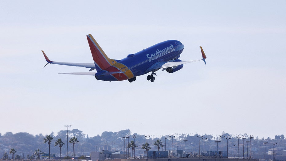 Southwest Airlines plane takes off