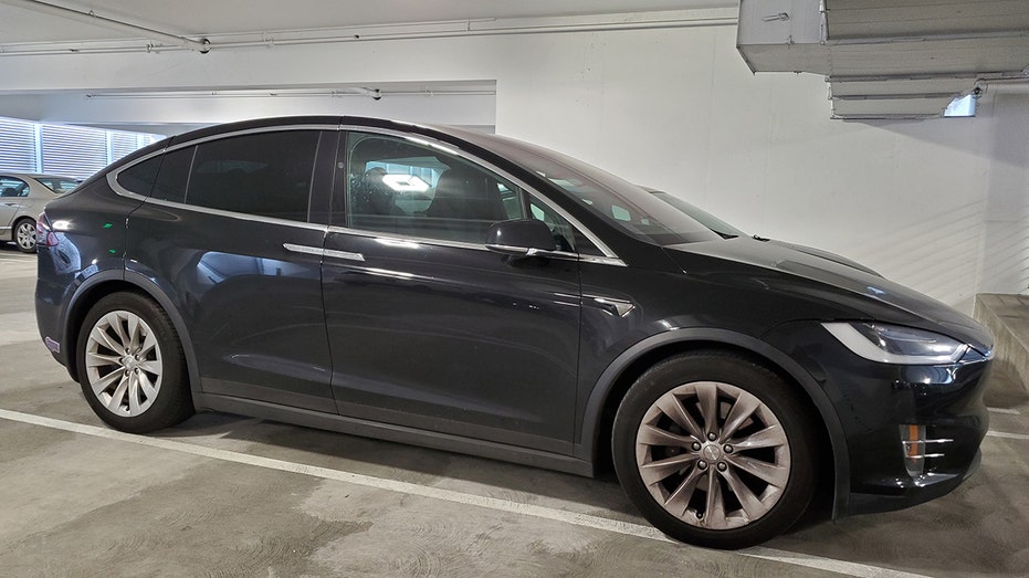 A black Tesla model X