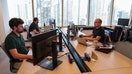 Scale Marketing employees work at their desks in their new office space in Chicago&apos;s River North neighborhood on Aug. 23, 2023. (Eileen T. Meslar/Chicago Tribune/Tribune News Service via Getty Images)