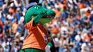 Albert, the Florida Gators mascot, performs during the Florida Spring Game on April 13, 2024 at Ben Hill Griffin Stadium in Gainesville, Fl.